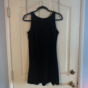 Faux Suede Old Navy Little Black A-Line Dress